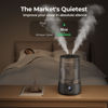Picture of Homvana Humidifiers for Bedroom Home, 3.6 L Cool Mist Top-Fill 34H Super Long Time, Quiet 16dB, Baby Humidifier, Oil Diffuser for Large Room, Plants, Nursery, Office BPA FREE, 7 Color Light (Black)