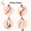Picture of 3-Pack Organic Baby Swaddle Sleep Sacks - Newborn Swaddle Sack, Ergonomic Baby Swaddles 0-6 Months, Swaddles for Newborns, Baby Sleep Sack, Baby Swaddle Blanket Wrap, Baby Essentials (Angelic, L)