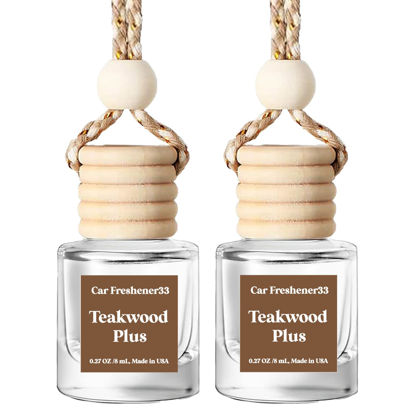 Picture of HoogaLife Car Air Freshener Diffuser 2 Pack Hanging Air Freshener Diffuser - Maho&Teakwood Plus Fragrance Oil Air Diffuser for Car, 45+ Days Long Lasting Fragrance Made in USA Car Air Fresheners
