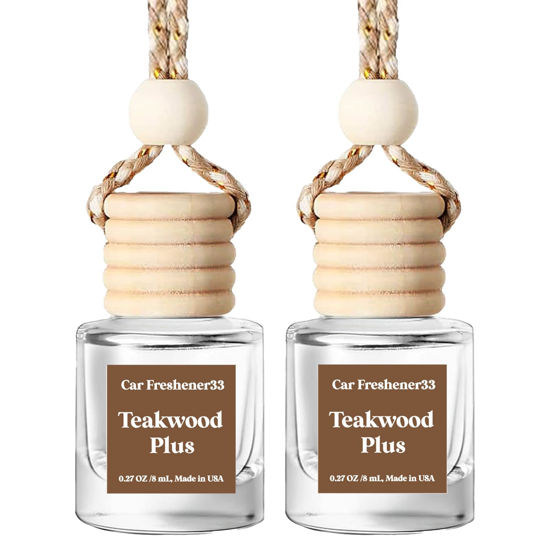 Picture of HoogaLife Car Air Freshener Diffuser 2 Pack Hanging Air Freshener Diffuser - Maho&Teakwood Plus Fragrance Oil Air Diffuser for Car, 45+ Days Long Lasting Fragrance Made in USA Car Air Fresheners