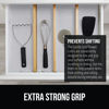 Picture of Gorilla Grip powerGRIP Drawer Shelf and Cabinet Liner, Thick Strong Hold, Non-Adhesive Liners Protect Kitchen Cabinets and Cupboard, Bathroom Drawers, Easy Install, Breathable Mat, 12" x10' Light Gray