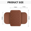 Picture of Upgraded Car Center Console Cover,Microfiber Leather Car Armrest Cover Cushion with 2 Storage Bags,Universal Car Armrest Storage Box Car Accessories for Most Vehicles (Brown)