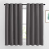 Picture of NICETOWN Blackout Curtains for Bedroom 63 inch Length 2 Panels - Window Treatment Thermal Insulated Solid Grommet Blackout for Living Room (52 by 63 Inch,Grey)