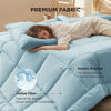 Picture of Bedsure Comforter Duvet Insert - Quilted Comforters Oversized King Size, All Season Duvet, Down Alternative Bedding, with 8 Tabs, Gifts for Women/Men, Light Blue, Oversized King 116 x 98 Inches