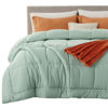 Picture of Bedsure Comforter Duvet Insert - Quilted Comforters California King Size, All Season Duvet, Down Alternative Bedding, with 8 Tabs, Gifts for Women/Men, Sage Green, California King 96 X 102 Inches