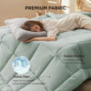 Picture of Bedsure Comforter Duvet Insert - Quilted Comforters California King Size, All Season Duvet, Down Alternative Bedding, with 8 Tabs, Gifts for Women/Men, Sage Green, California King 96 X 102 Inches