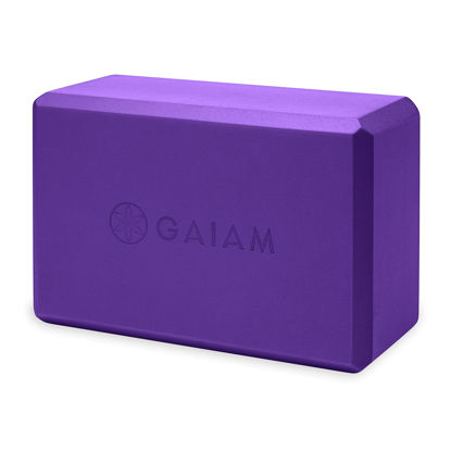 Picture of Gaiam Yoga Block - Supportive Latex-Free Eva Foam - Soft Non-Slip Surface with Beveled Edges for Yoga, Pilates, Meditation - Yoga Accessories for Stability, Balance, Deepen Stretches