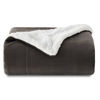 Picture of Bedsure Sherpa Fleece Throw Blanket Twin Size for Couch - Thick and Warm Blanket for Winter, Soft Fuzzy Plush Twin Blanket for All Seasons, Brown, 60x80 Inches