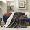 Picture of Bedsure Sherpa Fleece Throw Blanket Twin Size for Couch - Thick and Warm Blanket for Winter, Soft Fuzzy Plush Twin Blanket for All Seasons, Brown, 60x80 Inches
