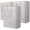 Picture of Lifewit 3 Pack Laundry Hamper Large Collapsible Laundry Baskets, Freestanding Waterproof Clothes Hamper with Easy Carry Handles in Laundry Room Bedroom Bathroom College Dorm for Adults, Gray, 3 x 125L
