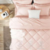 Picture of CozyLux King Comforter Set with Sheets 7 Pieces Bed in a Bag Blush Pink All Season Bedding Sets with Comforter, Pillow Shams, Flat Sheet, Fitted Sheet and Pillowcases