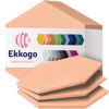Picture of Ekkogo Acoustic Panels 12-Pack Soundproof Wall Panels 14''X13''X0.4'' Sound Panels High Density Sound Dampening Panels - [Peach Beige Hexagon]