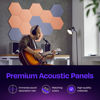 Picture of Ekkogo Acoustic Panels 12-Pack Soundproof Wall Panels 14''X13''X0.4'' Sound Panels High Density Sound Dampening Panels - [Peach Beige Hexagon]