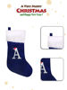 Picture of infleesh 20 Inches Monogrammed Christmas Stockings with Letters,Super Soft Christmas Stockings Large Monogram Stockings Red Letter Stockings for Christmas Holiday Xmas Gift…