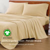 Picture of LANE LINEN 100% Organic Cotton Twin XL Sheets Set 3-Piece Pure Percale Soft Bedding Breathable Fits Mattress Upto 15" Deep - Linen