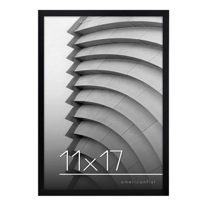 Picture of Americanflat 11x17 Picture Frame in Black - Thin Border Photo Frame with Polished Plexiglass - Wall Picture Frame with Hanging Hardware Included for Horizontal or Vertical Display Format