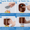 Picture of LOVE MOMENT Electric Mason Jar Vacuum Sealer Kit for Wide Mouth and Regular Mouth Mason Jar - Brown