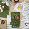 Picture of KitchenAid Albany Kitchen Towel 4-Pack Set, Matcha Green/White, 16"x26"
