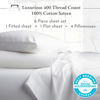 Picture of California Design Den 6-Pc King Size Sheet Set with 4 Pillowcases - Soft 400 Thread Count 100% Cotton Sheets, Cooling Sateen Weave, Luxury Deep Pocket Bedsheets Set - Indigo Dusty Blue