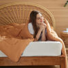 Picture of Bedsure Comforter Duvet Insert - Quilted Comforters King Size, All Season Duvet, Down Alternative Bedding, with 8 Tabs, Gifts for Women/Men, Burnt Orange, King 90 x 102 Inches