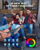 Picture of VOSOCO Karaoke Machine, Portable Bluetooth Karaoke Speaker with 2 Wireless Microphones, PA System for Adults Kids with LED Lights, Supports REC/FM/AUX/USB/TF for Home Party