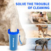 Picture of Dog Paw Cleaner, Washer, Buddy Muddy Pet Foot Cleaner for Small Medium Large Breed Dogs/Cats (with 3 absorbent towel) (Navy Blue, Large)