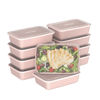 Picture of Bentgo 20-Piece Glitter Lightweight, Durable, Reusable BPA-Free 1-Compartment Containers - Microwave, Freezer, Dishwasher Safe (Glitter Garden Edition - Peony Glitter)