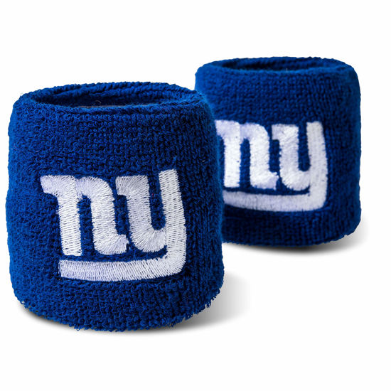 Picture of Franklin Sports unisex Wristbands Franklin Sports NFL New York Giants Embroidered Wristbands, Team Specific, OSFM US