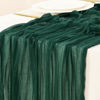 Picture of Socomi Cheesecloth Table Runner 10ft Gauze Boho Rustic Emerald Green Cheese Cloth Table Runner for Wedding Bridal Shower Fall Thanskgiving Decoration 10pcs Emerald Green