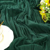 Picture of Socomi Cheesecloth Table Runner 10ft Gauze Boho Rustic Emerald Green Cheese Cloth Table Runner for Wedding Bridal Shower Fall Thanskgiving Decoration 10pcs Emerald Green
