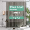 Picture of AmazerBath 72x78 Long Shower Curtain Liner, Clear Black Plastic Shower Curtain Liner, Waterproof PEVA Shower Liner, Cute Lightweight Shower Curtains for Bathroom with 3 Magnets & Rustproof Grommets