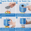 Picture of LOVE MOMENT Electric Mason Jar Vacuum Sealer Kit for Wide Mouth and Regular Mouth Mason Jar - Blue