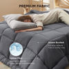 Picture of Bedsure Comforter Duvet Insert - Quilted Comforters Queen Size, All Season Duvet, Down Alternative Bedding Comforter with Tabs(Grey,Queen 88"x88")
