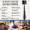 Picture of Meat Chopper, 5 Curve Blades Ground Beef Masher, Heat Resistant Meat Masher Tool for Hamburger Meat, Ground Beef, Turkey and More, Nylon Hamburger Chopper Utensil Non-scratch Utensils