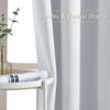 Picture of NICETOWN Room Darkening Curtains for Living Room - Window Treatment Thermal Insulated Grommet Room Darkening Panels/Drapes for Bedroom (Light Grey=Greyish White, 2 Panels, 52 by 45)