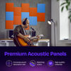 Picture of Ekkogo Acoustic Panels 12-Pack Soundproof Wall Panels 12''X12''X0.4'' Sound Panels High Density Sound Dampening Panels - [Poppy Orange Square]
