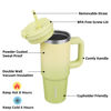Picture of BJPKPK 30 oz Tumbler With Handle Insulated Tumblers With Lid And Straw Stainless Steel Thermal Cup,Lime