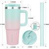 Picture of BJPKPK 30 oz Stainless Steel Tumbler With Handle Insulated Tumblers With 2 Straw Travel Coffee Mug With Lid,Bubble Gum