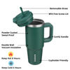 Picture of BJPKPK Insulated Tumblers With Handle And Straw 30 oz Stainless Steel Tumbler Cups With Lid,Army Green