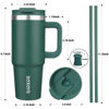 Picture of BJPKPK Insulated Tumblers With Handle And Straw 30 oz Stainless Steel Tumbler Cups With Lid,Army Green