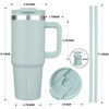 Picture of BJPKPK 30 oz Tumbler With Handle Insulated Tumblers With Lid And Straw Stainless Steel Thermal Cup,Blue Haze