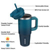 Picture of BJPKPK Tumbler With Handle And Straw 30oz Insulated Tumbler Cups With Lid Stainless Steel Travel Coffee Mug,Indigo Black