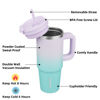 Picture of BJPKPK Tumbler With Handle 30 oz Stainless Steel Insulated Tumbler With Lid And Straw For Water Or Ice Coffee,Oasis