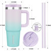 Picture of BJPKPK Tumbler With Handle 30 oz Stainless Steel Insulated Tumbler With Lid And Straw For Water Or Ice Coffee,Oasis