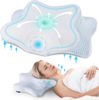 Picture of DONAMA Cervical Pillow for Neck Pain Relief,Contour Memory Foam Pillow,Ergonomic Orthopedic Neck Support Pillow for Side,Back and Stomach Sleepers with Breathable Pillowcase-Blue