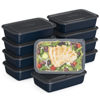 Picture of Bentgo 20-Piece Lightweight, Durable, Reusable BPA-Free 1-Compartment Containers - Microwave, Freezer, Dishwasher Safe - Navy Blue