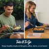Picture of Bentgo 20-Piece Lightweight, Durable, Reusable BPA-Free 1-Compartment Containers - Microwave, Freezer, Dishwasher Safe - Navy Blue