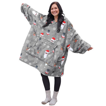 Picture of Catalonia Oversized Hoodie Blanket Sweatshirt, Wearable Sherpa Giant Pullover for Adults Men Women Teenagers Wife Girlfriend Gift, Ugly Christmas Sweater