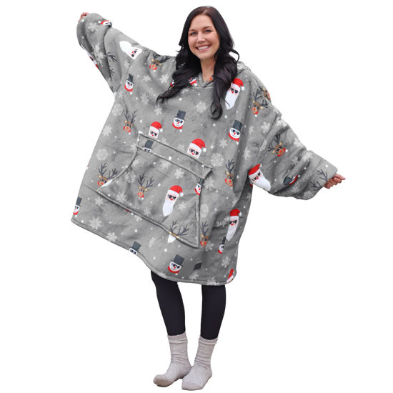 Picture of Catalonia Oversized Hoodie Blanket Sweatshirt, Wearable Sherpa Giant Pullover for Adults Men Women Teenagers Wife Girlfriend Gift, Ugly Christmas Sweater