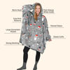 Picture of Catalonia Oversized Hoodie Blanket Sweatshirt, Wearable Sherpa Giant Pullover for Adults Men Women Teenagers Wife Girlfriend Gift, Ugly Christmas Sweater